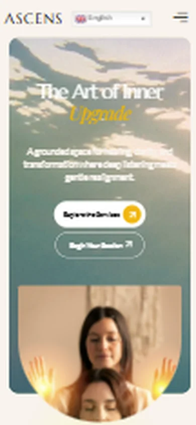 The ASCENS website on a mobile phone